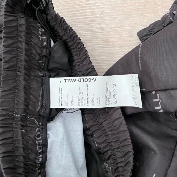 A-Cold-Wall* Black All-Over Logo Prints Nylon Jogger Pants - Picture 5 of 8